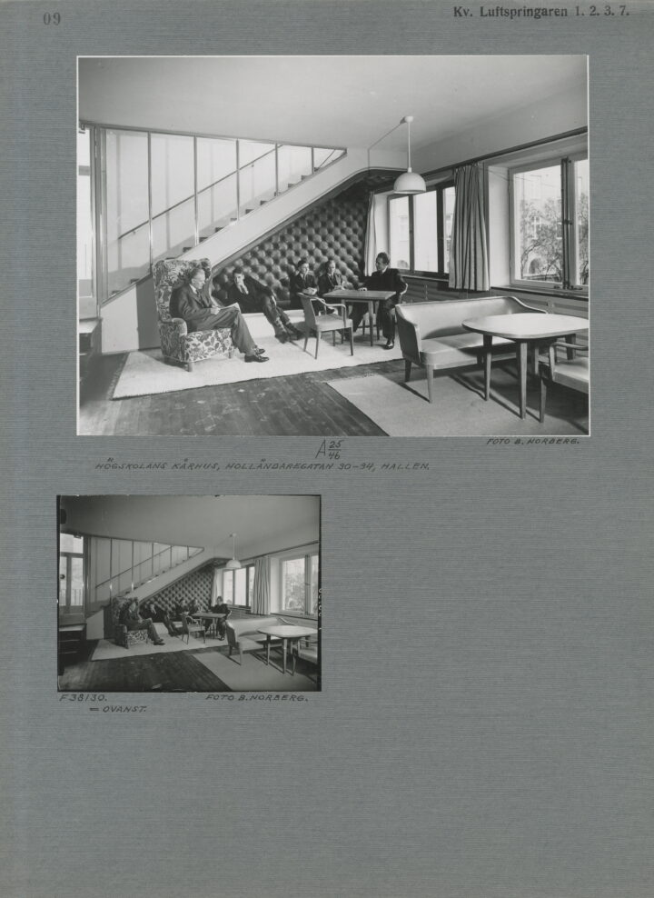 Kårhuset, Kvarteret Luftspringaren, interiörer.