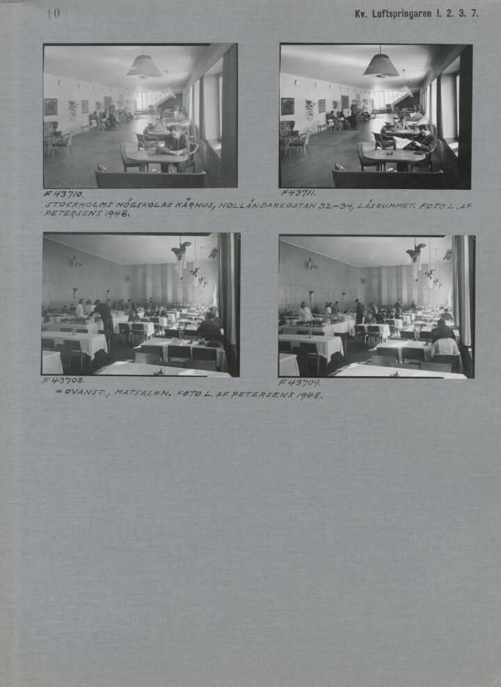 Kårhuset, Kvarteret Luftspringaren, interiörer.